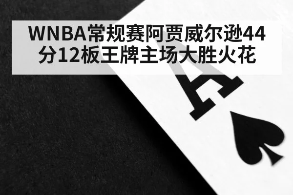 WNBA常规赛阿贾威尔逊44分12板王牌主场大胜火花